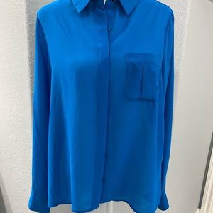 Blue long sleeve blouse